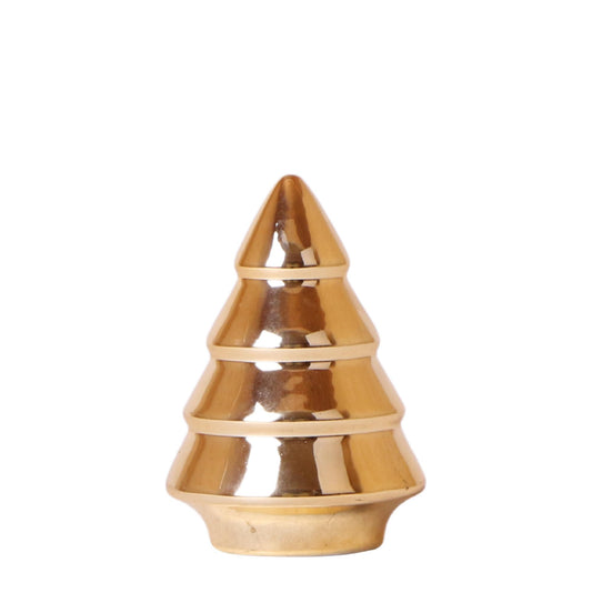 Kolibri Home | Ornament - Decoratie beeld Kerstboom goud - 12cm hoog