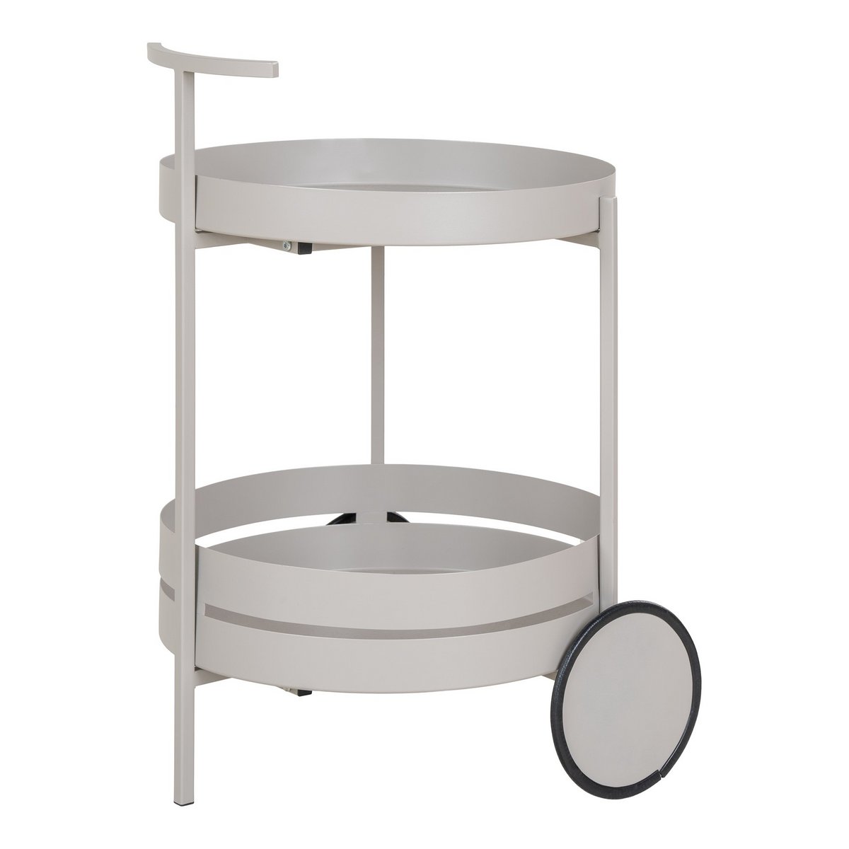 Beja Bar Trolley - Bar Trolley, staal, koel grijs, 2 planken, 40x49,5x61 cm