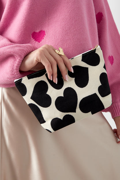 Make-up tasje met hartjes