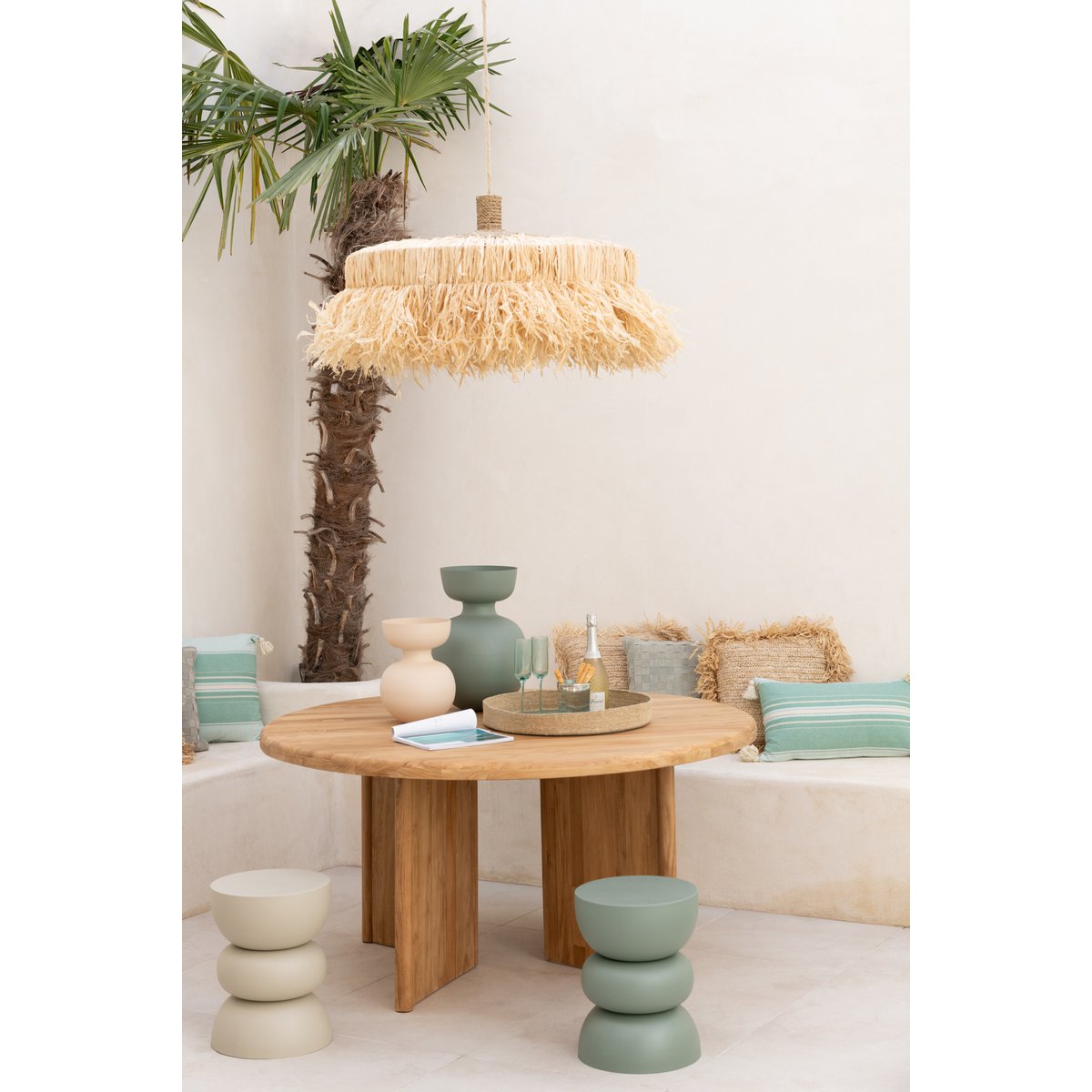 J-Line hanglamp Rond - jute - naturel