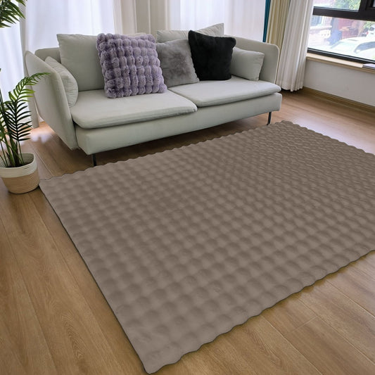 Fluffy Vloerkleed 3D Taupe 200x290CM