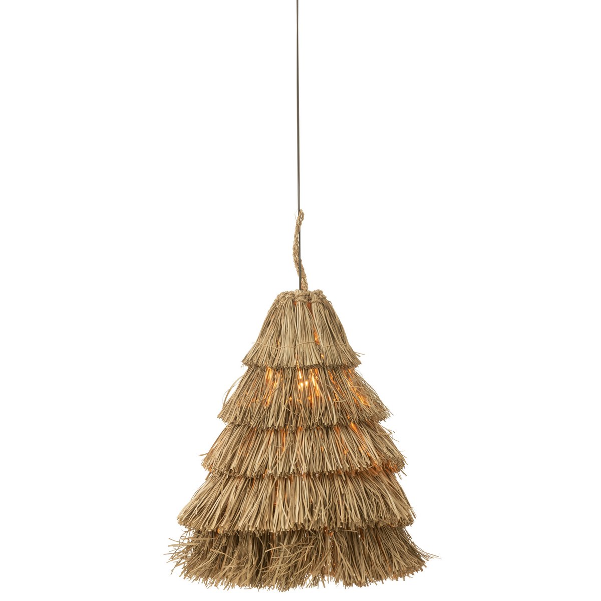 J-Line hangende Lamp 5 Lagen - zeegras - naturel