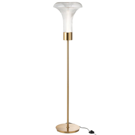 J-Line Staanlamp Led Goud Metaal Transparant