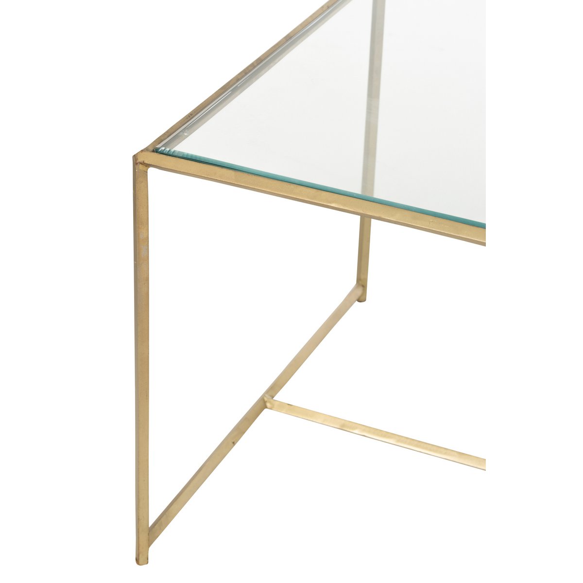 J-Line Set Van 2 Tafels Porte Metaal/Glas Goud