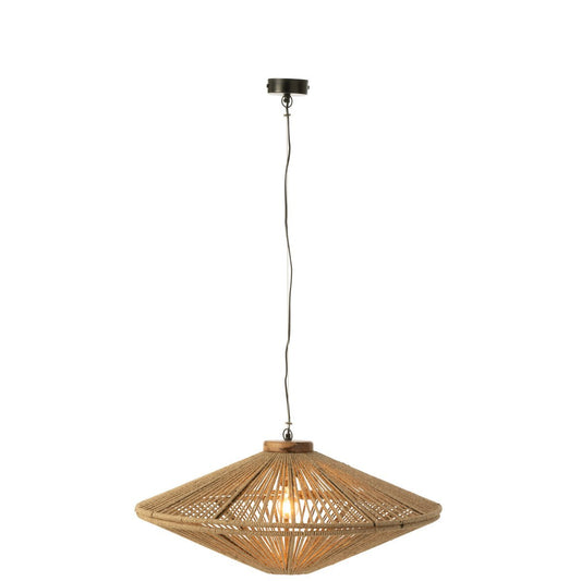 J-Line Hanglamp Ovni Ijzer/Jute Naturel Medium