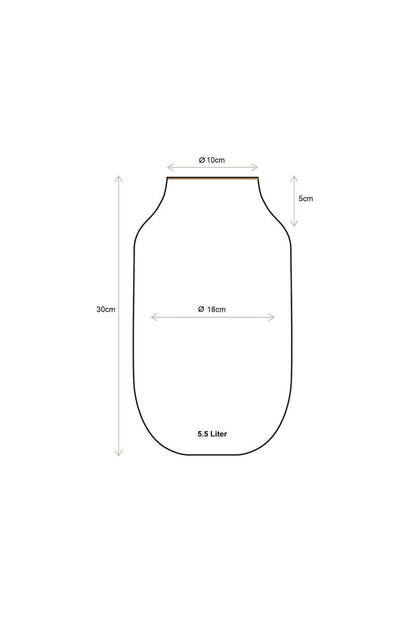 Pip Studio Vaas Metaal ovaal okergeel 30cm