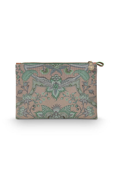 Pip Studio Toilettas Flat Medium Kyoto Festival groen 24x15.5x1cm