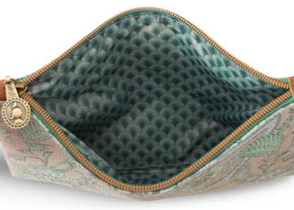 Pip Studio Toilettas Flat Medium Kyoto Festival groen 24x15.5x1cm