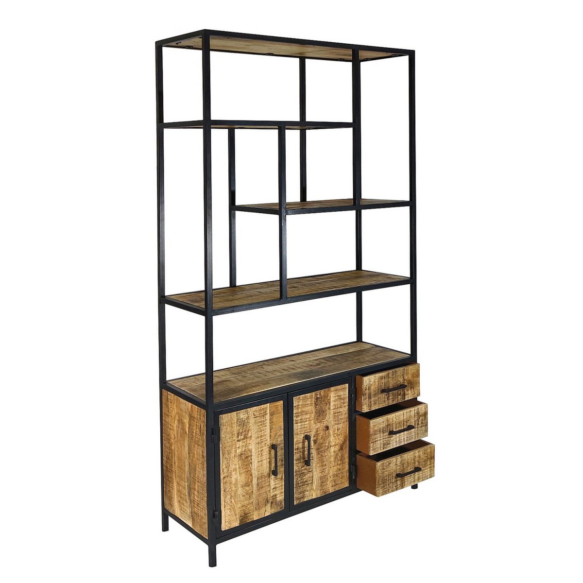 Staande plank boekenkast plank 98x190x36cm Liverpool metalen frame