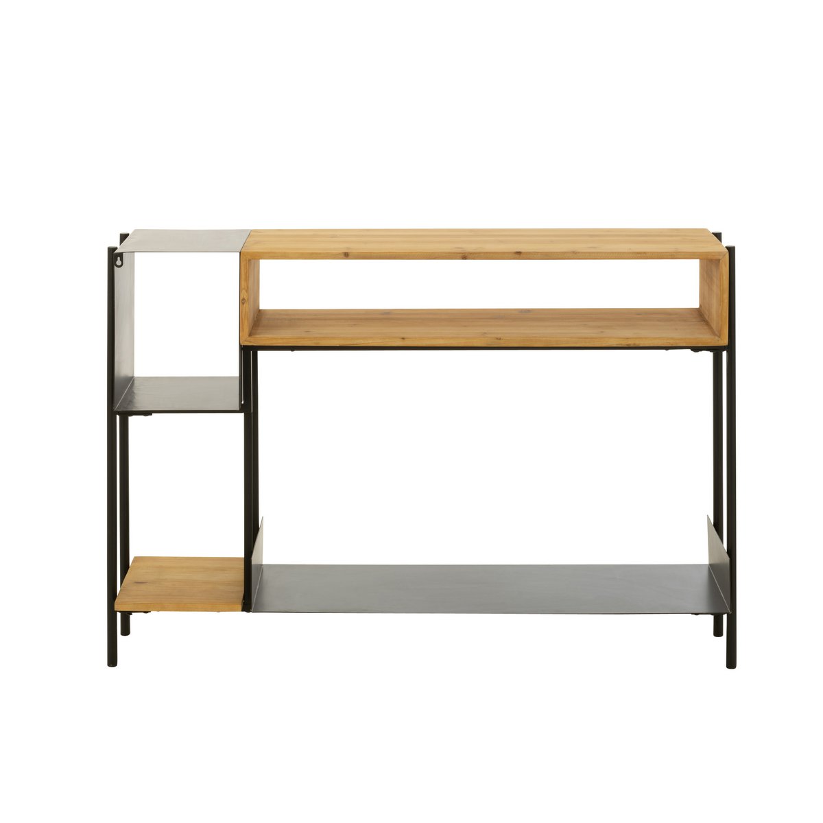 J-Line Console Tina Hout/Ijzer Zwart/Naturel