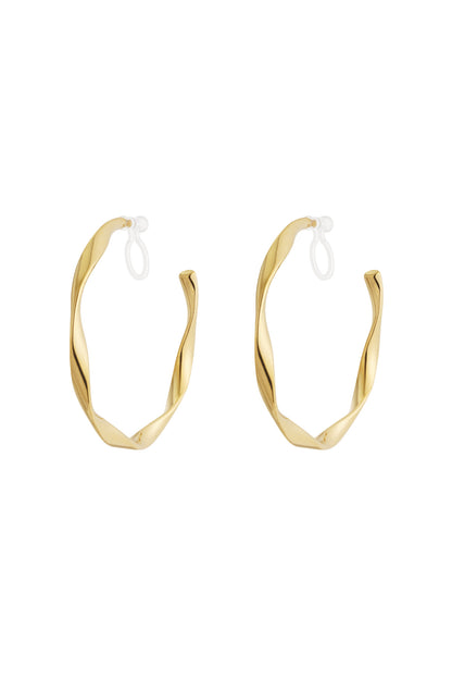 Twist Hoops Clip Oorbellen