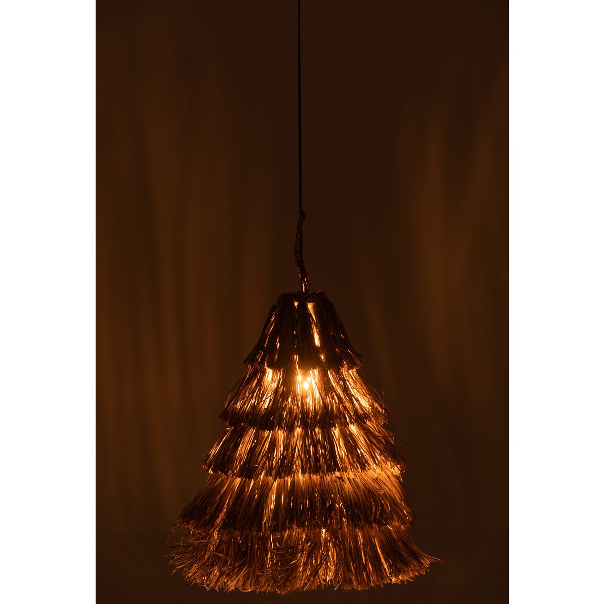 J-Line hangende Lamp 5 Lagen - zeegras - naturel