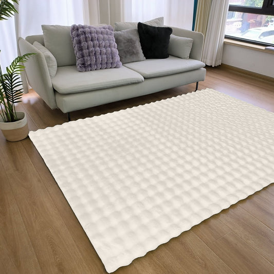 Fluffy Vloerkleed 3D Creme 200x290CM