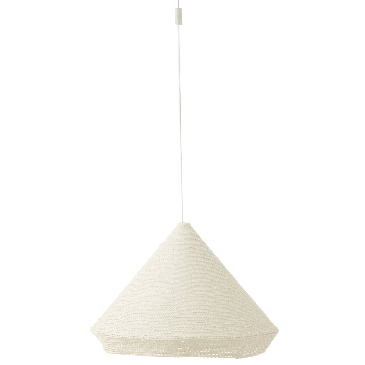 J-Line hanglamp Konisch Raffia - wit - large