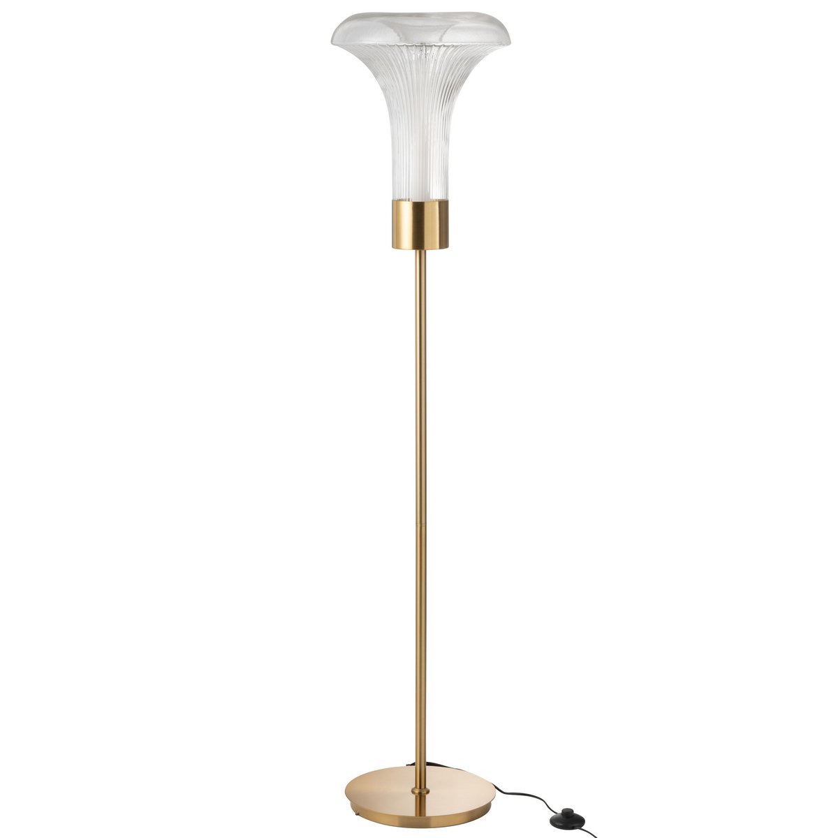 J-Line Staanlamp Led Goud Metaal Transparant