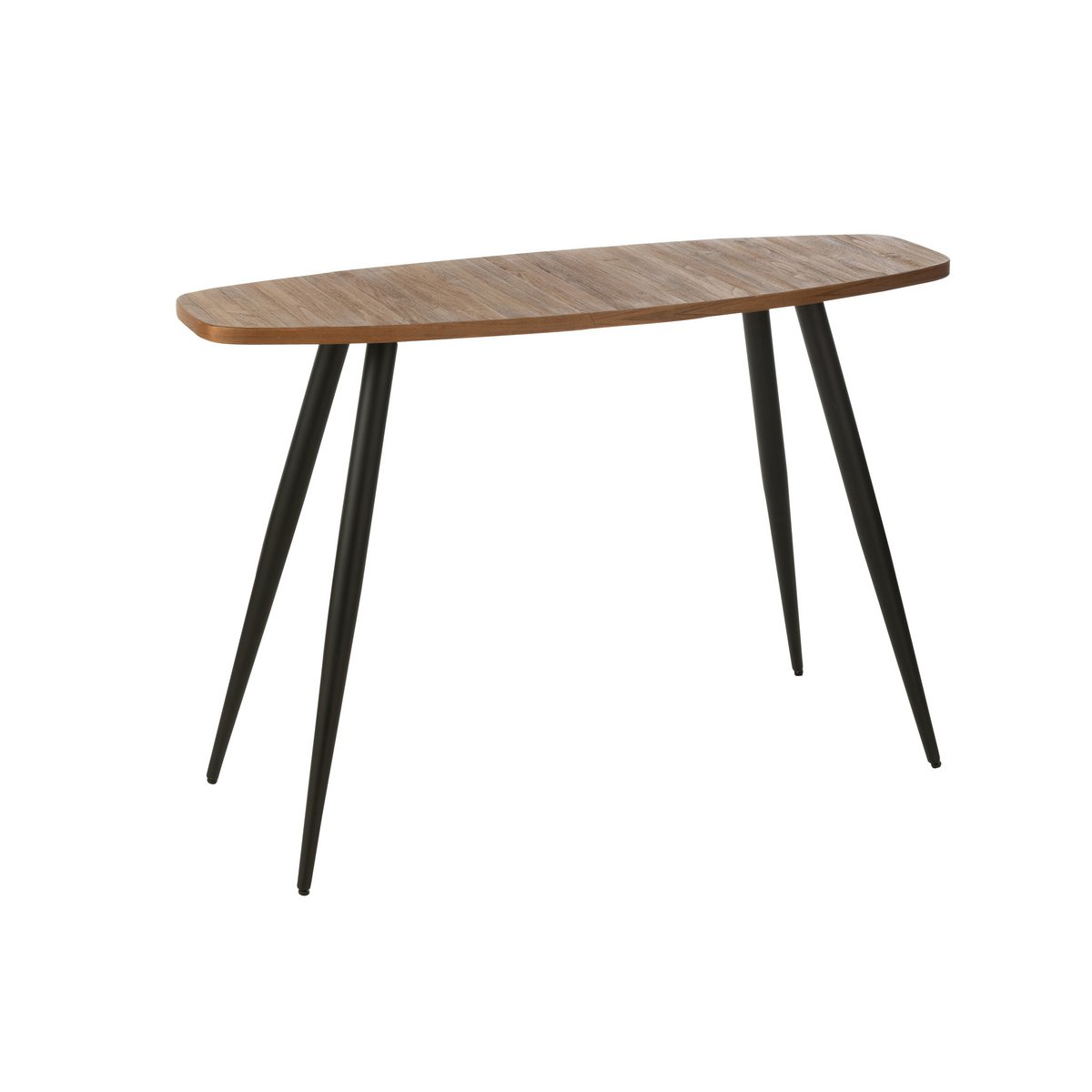 J-Line console Ovaal - gerecycleerd hout - naturel