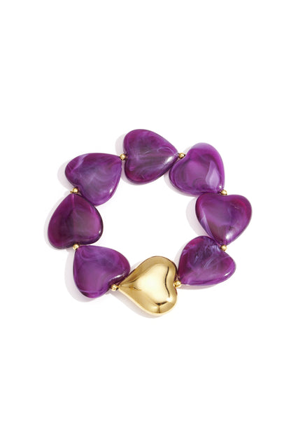 Acryl kralen armbanden hart retro dagelijkse klassieke serie dames sieraden