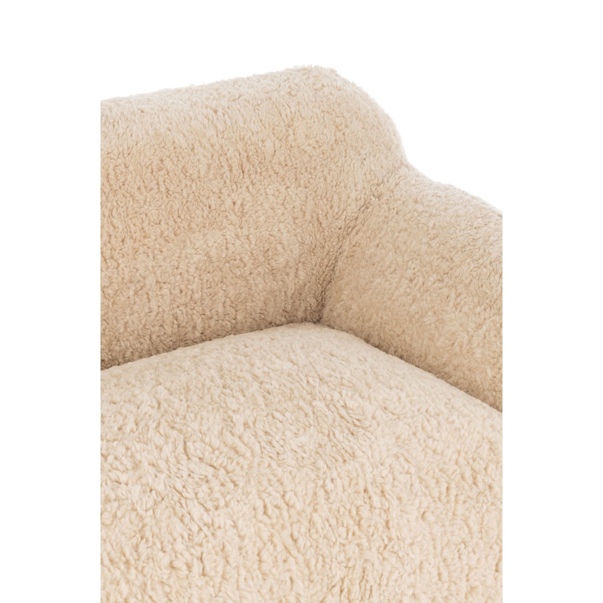 J-Line Sofa Shearl Polyester Creme Large