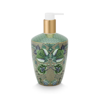 Pip Studio Set 3 Badkameraccessoire Kyoto festival groen zeepdispenser