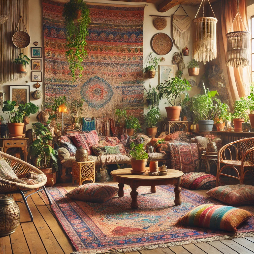 welke sierkussens passen in een eclectisch of bohemian interieur? 