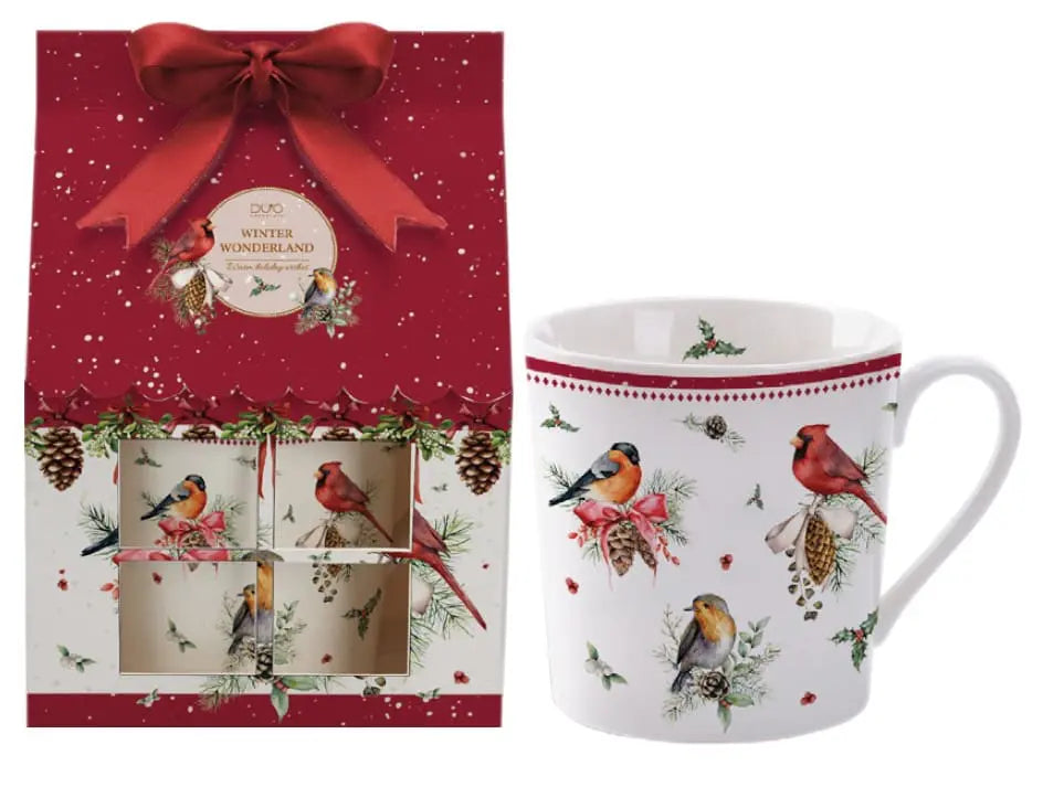 Duo Occasional mok 400ml Birds of Winter in Geschenkdoos