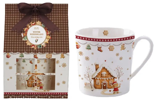 Duo Occasional mok 400ml Gingerbread House in Geschenkdoos