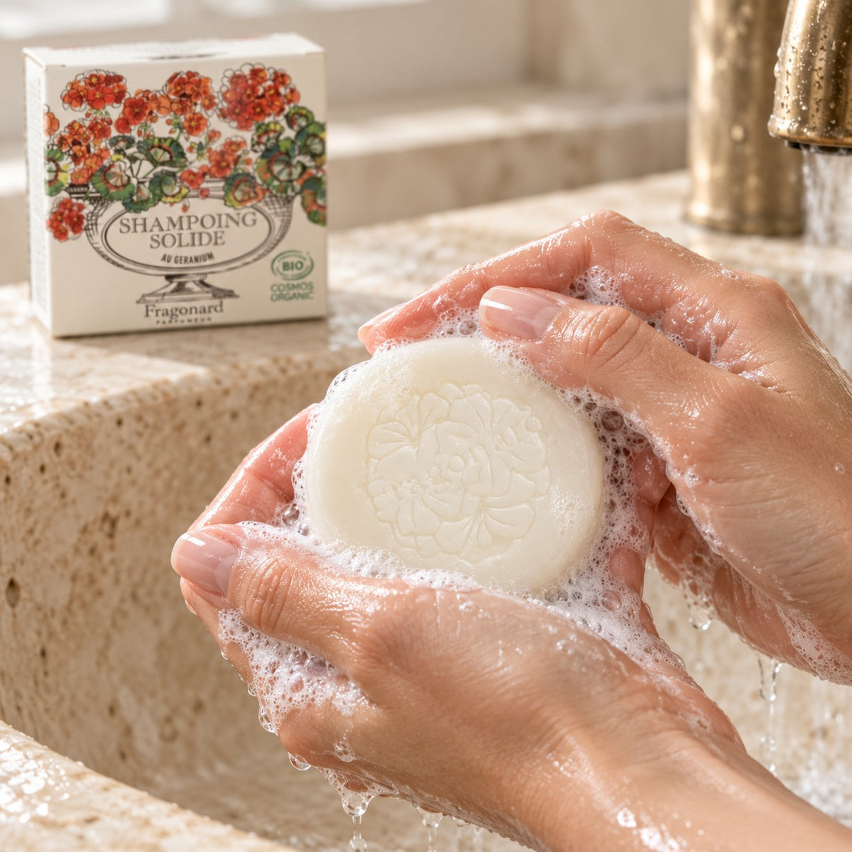 Fragonard Zeep Shampoobar Geranium 75gr Bio gecertificeerd