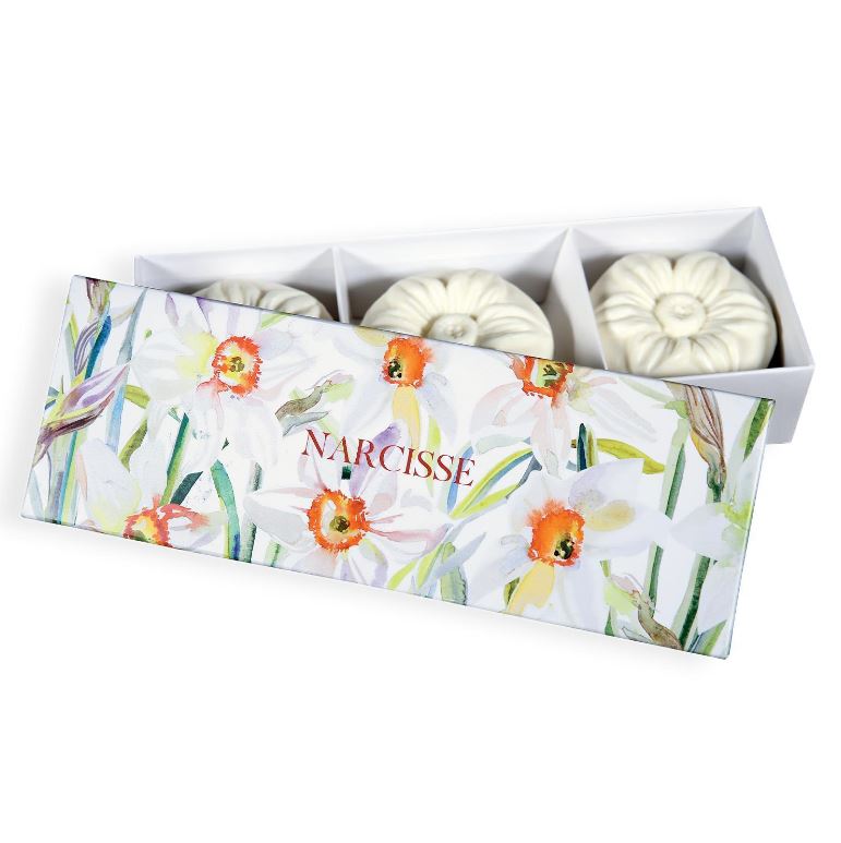 Fragonard Narcisse 3 Zeepjes & Zeepschaaltje Cadeauset