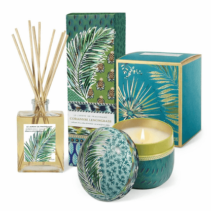 Geurbundel Fragonard Coriandre Lemongrass Geurkaars en Geurstokjes