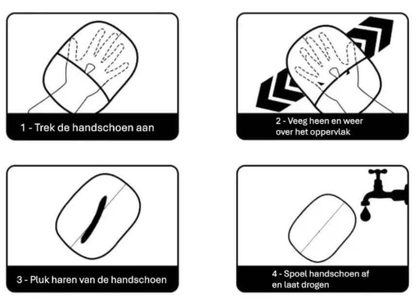 iziGove handschoen voor het verwijderen van huisdierharen