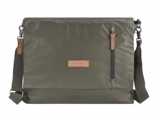 Greenburry Schoudertas 38x30cm Aviator Waterproof olijfgroen