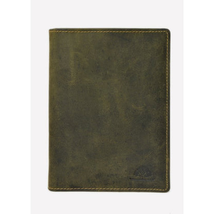 Greenburry Vintage lederen etui – Olijfgroen