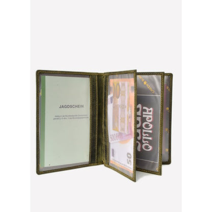 Greenburry Vintage lederen etui – Olijfgroen