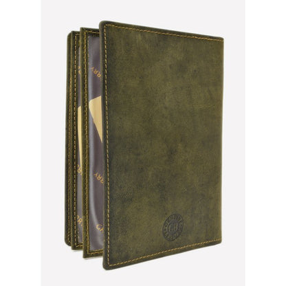 Greenburry Vintage lederen etui – Olijfgroen