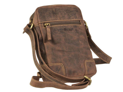 Greenburry Vintage Schoudertas klein bruin leer