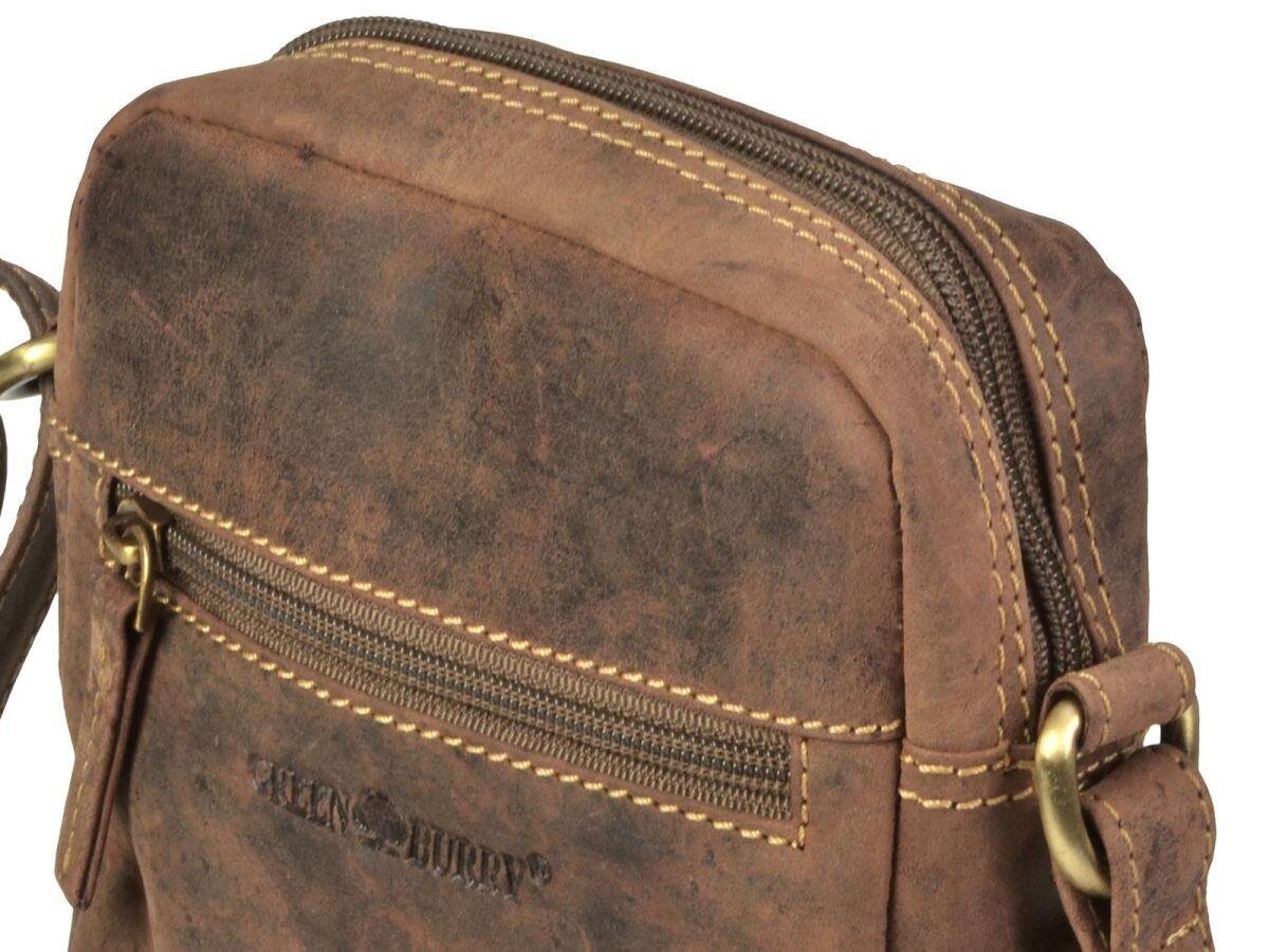 Greenburry Vintage Schoudertas klein bruin leer