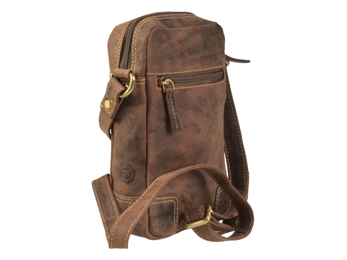 Greenburry Vintage Schoudertas klein bruin leer