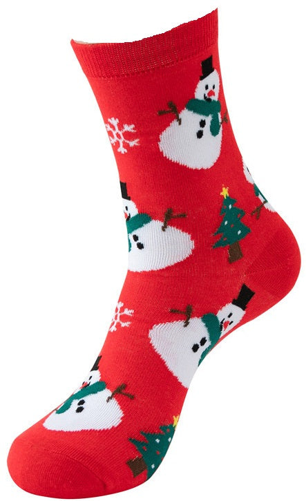 Musthaves Kerstsokken voor mannen en vrouwen rood sneeuwman kerstboom M38-45