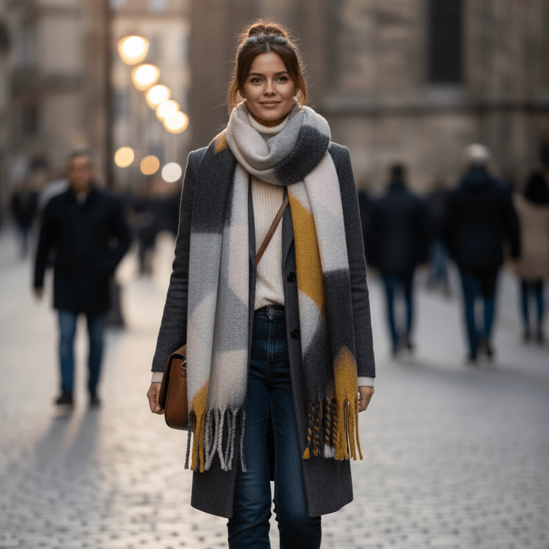 Urban Chic Wintersjaal met abstract patroon