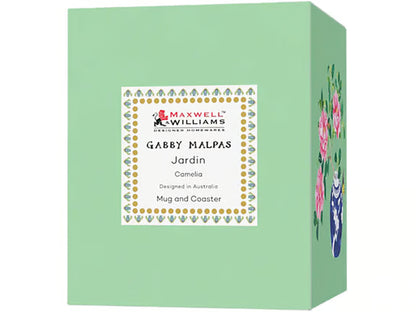 Maxwell & &Williams Mok met Onderlegger 300ml Camelia in Geschenkdoos