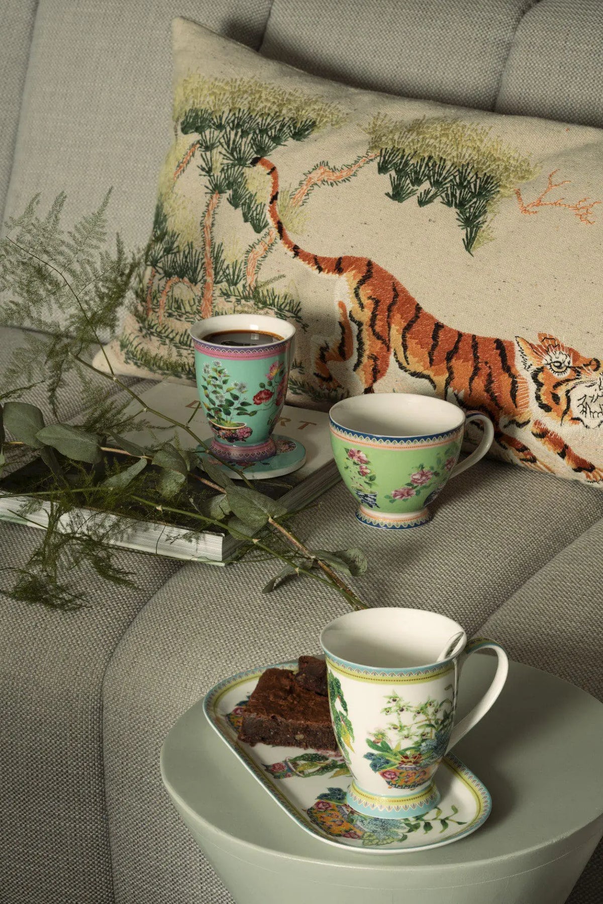 Maxwell & &Williams Mok met Onderlegger 300ml, Orchidee, in Geschenkdoos
