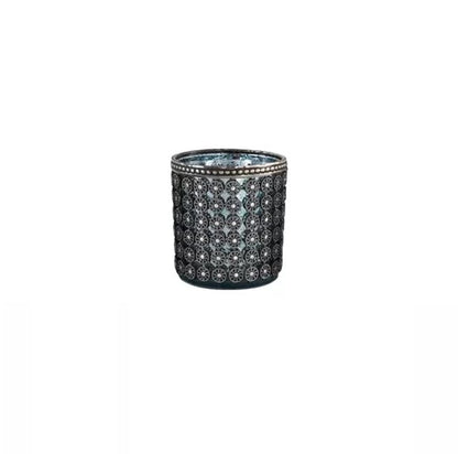 PTMD Theelichthouder Riby 8cm glas transparant lichtgroen