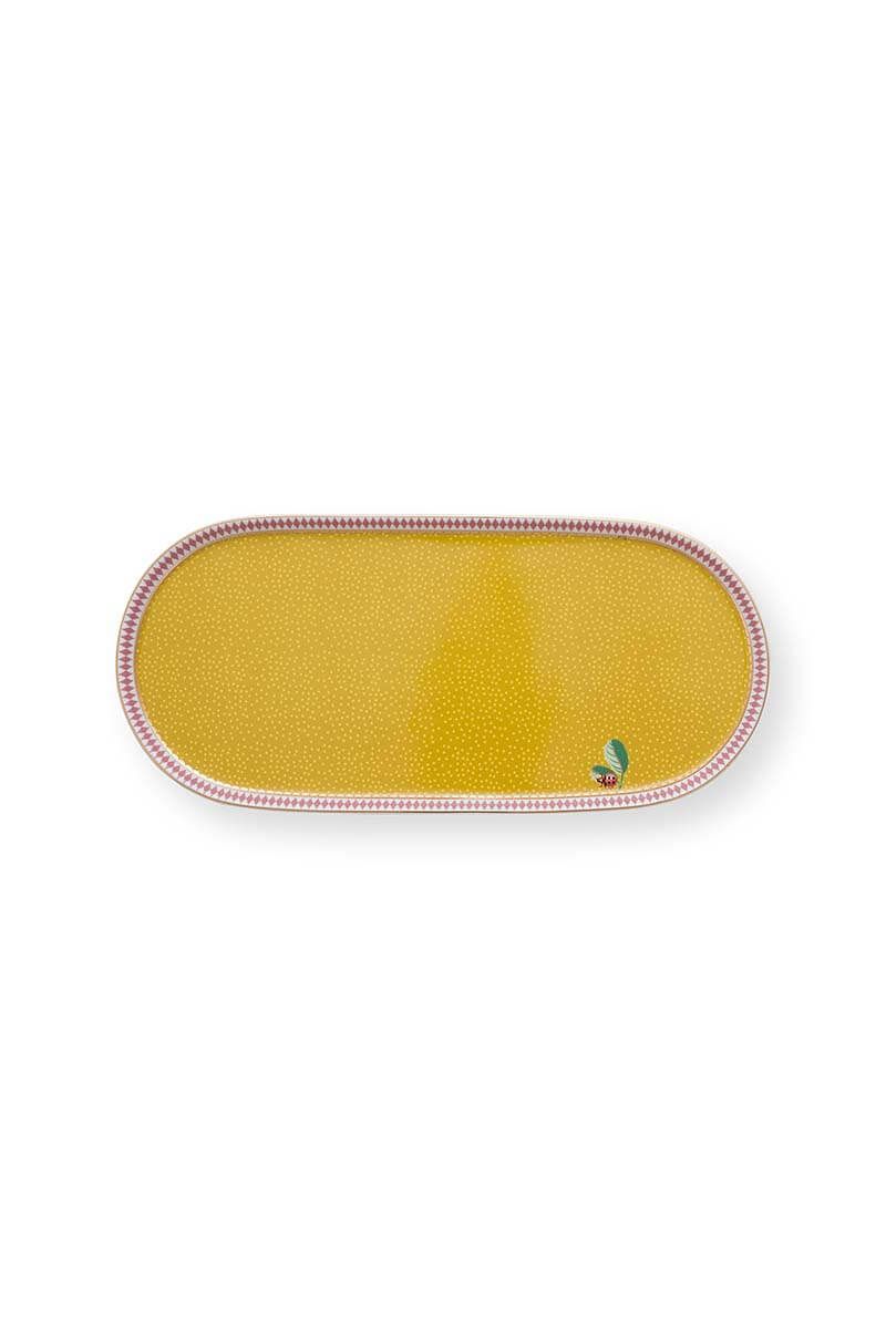 Pip Studio Suiker en melkschaal rechthoekig La Majorelle geel 25x12cm