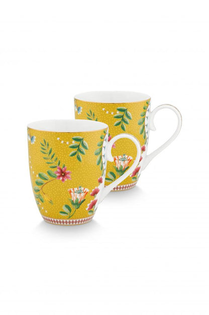 Pip Studio set 2 mokken La Majorelle geel 350ml