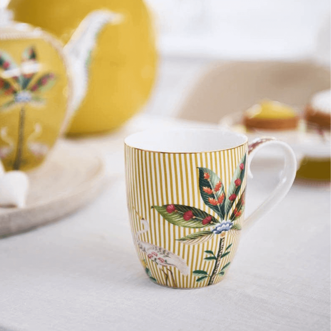 Pip Studio Set 2 mokken XL La Majorelle geel 450ml