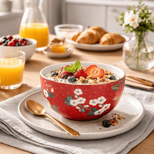 Pip Studio Kom Blushing Birds rood 12cm