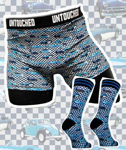 Sock My Feet Giftbox Heren My Retro Cars Boxer + Sokken