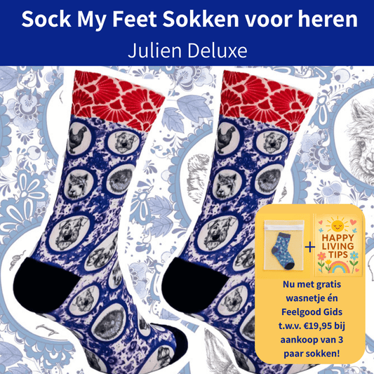 Sock My Feet Herensok Sock My Blue Tile