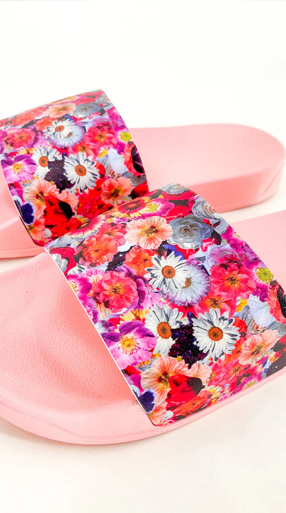 Sock My Feet Untouched Slippers Mixed Flowers