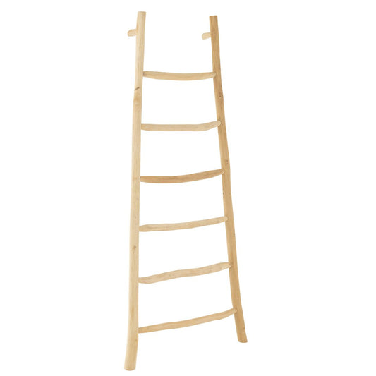 J-Line Ladder 6 Stappen Teak Hout Naturel